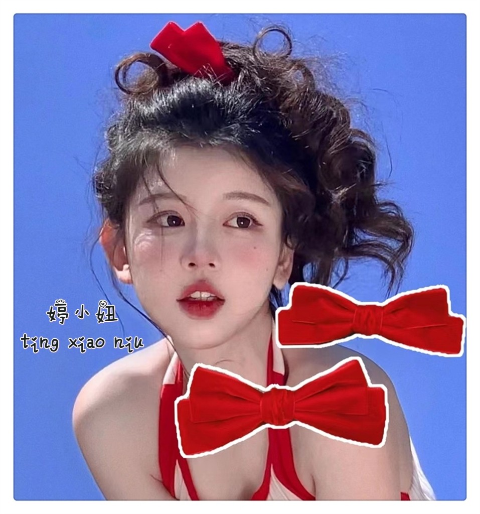 复古红色丝绒蝴蝶结顶夹在逃公主甜美发饰少女发卡百搭后脑勺头饰,饰品/流行首饰/时尚饰品新,发饰,淘宝优惠券,粉丝福利购,淘宝优惠卷