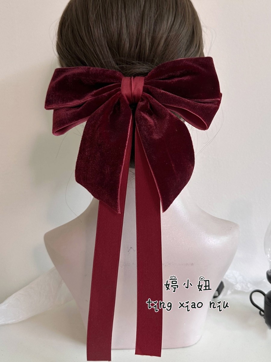 原创大款秋冬新款大蝴蝶结飘带弹簧夹发夹甜美少女后脑勺发卡头饰,饰品/流行首饰/时尚饰品新,发饰,淘宝优惠券,粉丝福利购,淘宝优惠卷