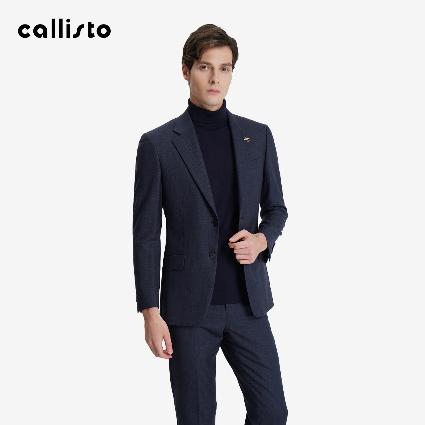 【威尔士亲王格 全羊毛】callisto商场同款男士商务休闲西服外套