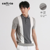 蚕丝莫代尔棉 短袖 callisto夏季 商务休闲针织polo衫 T恤 男士