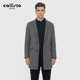 手工双面 CALLISTO男士 冬季 中长款 精梳羊毛呢大衣羊绒厚实保暖