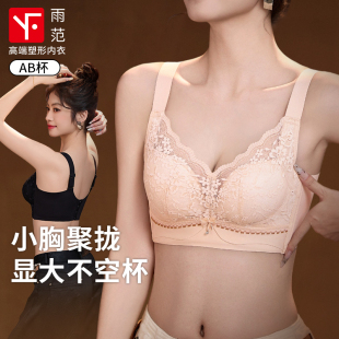 雨范高端塑形内衣女小胸聚拢显大收副乳防下垂调整型内衣蕾丝文胸