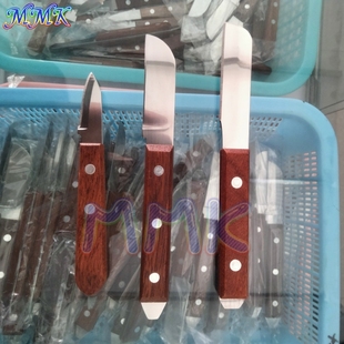 牙科技工蜡型木柄切刀石膏切刀木把蜡块切割刀调拌刀修整刀修理刀