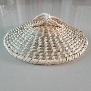 尖顶麦秸草编锅盖蒸锅盖蒸笼盖电饭锅木甑子木桶炒锅铁锅草帽盖子