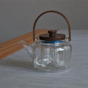 耐高温玻璃蒸煮两用茶壶双内胆烧水壶泡茶壶过滤煮茶器养生泡茶器