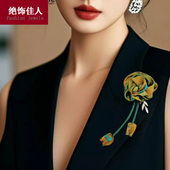 胸针高档女新款 精致胸花大气质古风非遗别针配饰品 百搭时尚