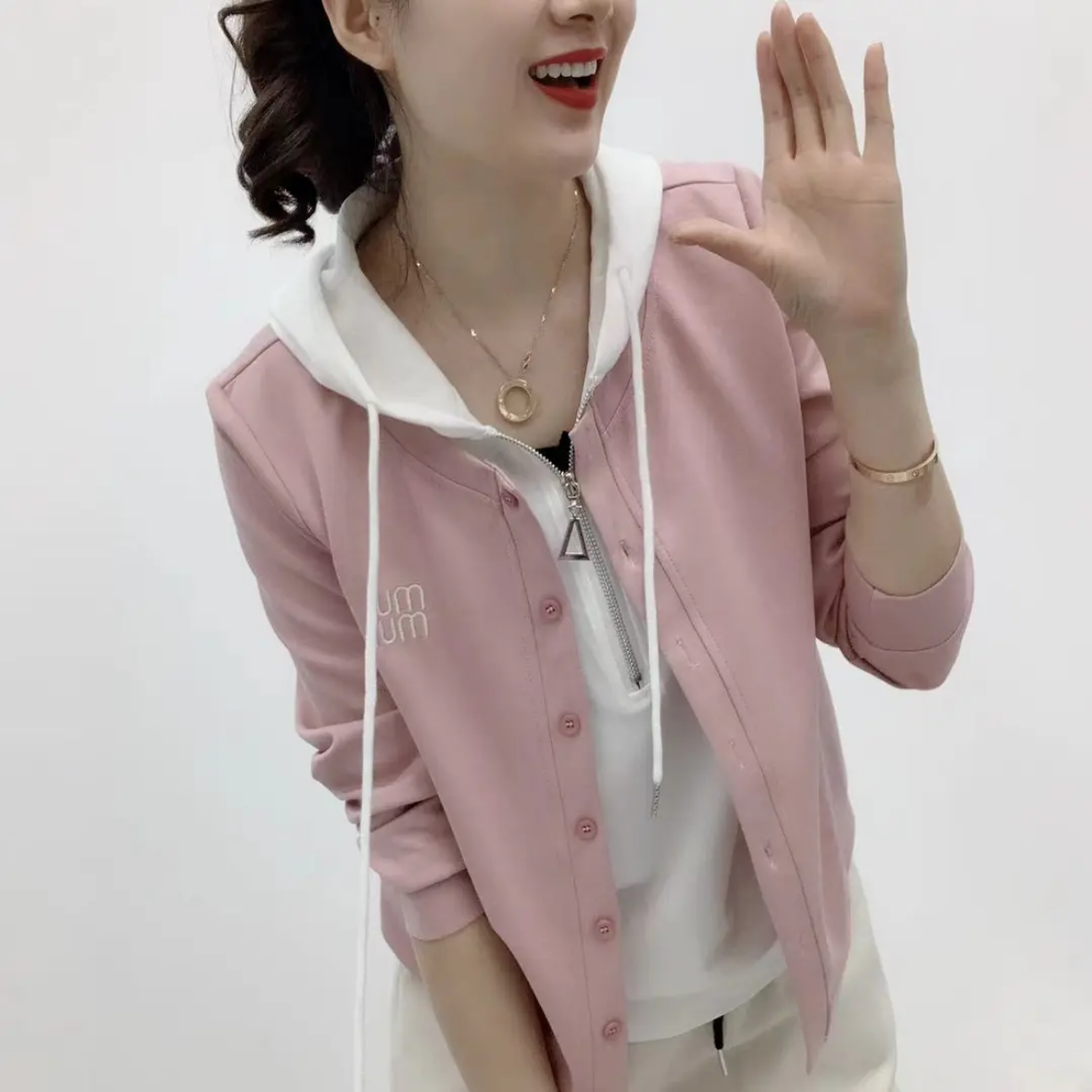 春季新款时尚洋气连帽卫衣