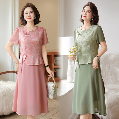 夏季新款时尚洋气新中式连衣裙