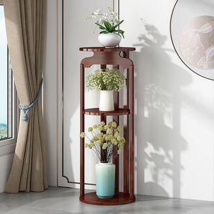 实木花架子室内家用客厅中式花盘花瓶架多层落地式吊篮简单花台