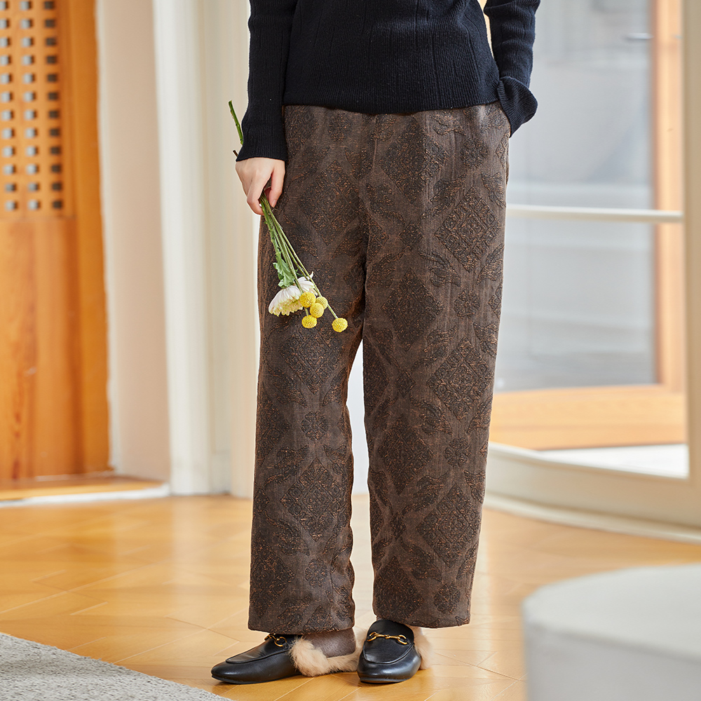 布小匠新中式夹棉裤子女