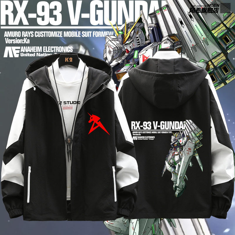 机动战士高达逆袭的夏亚阿姆罗v rx-93海牛男女同款夹克外套秋mn