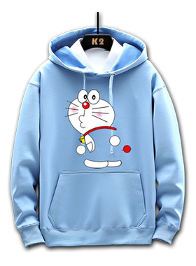 哆啦A梦机器猫外套潮流休闲上衣服男女情侣小叮当百搭加绒卫衣ne