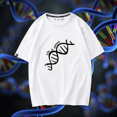 生物学双螺旋DNA显微镜周边短袖