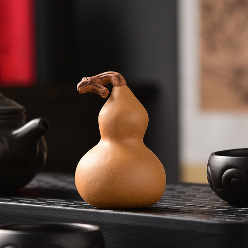 速发宜兴紫砂手工葫芦精品可养 茶配件茶盘摆件蟾玩茶蜍茶道茶偶