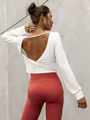 La Nikar long sleeve yoga suit top sexy backless spring and summer sports T-shirt gym clothes women quick-dry running