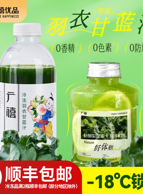 广禧冷冻羽衣甘蓝汁960g复合汁速冻鲜榨果蔬汁原浆商用奶茶店蔬菜