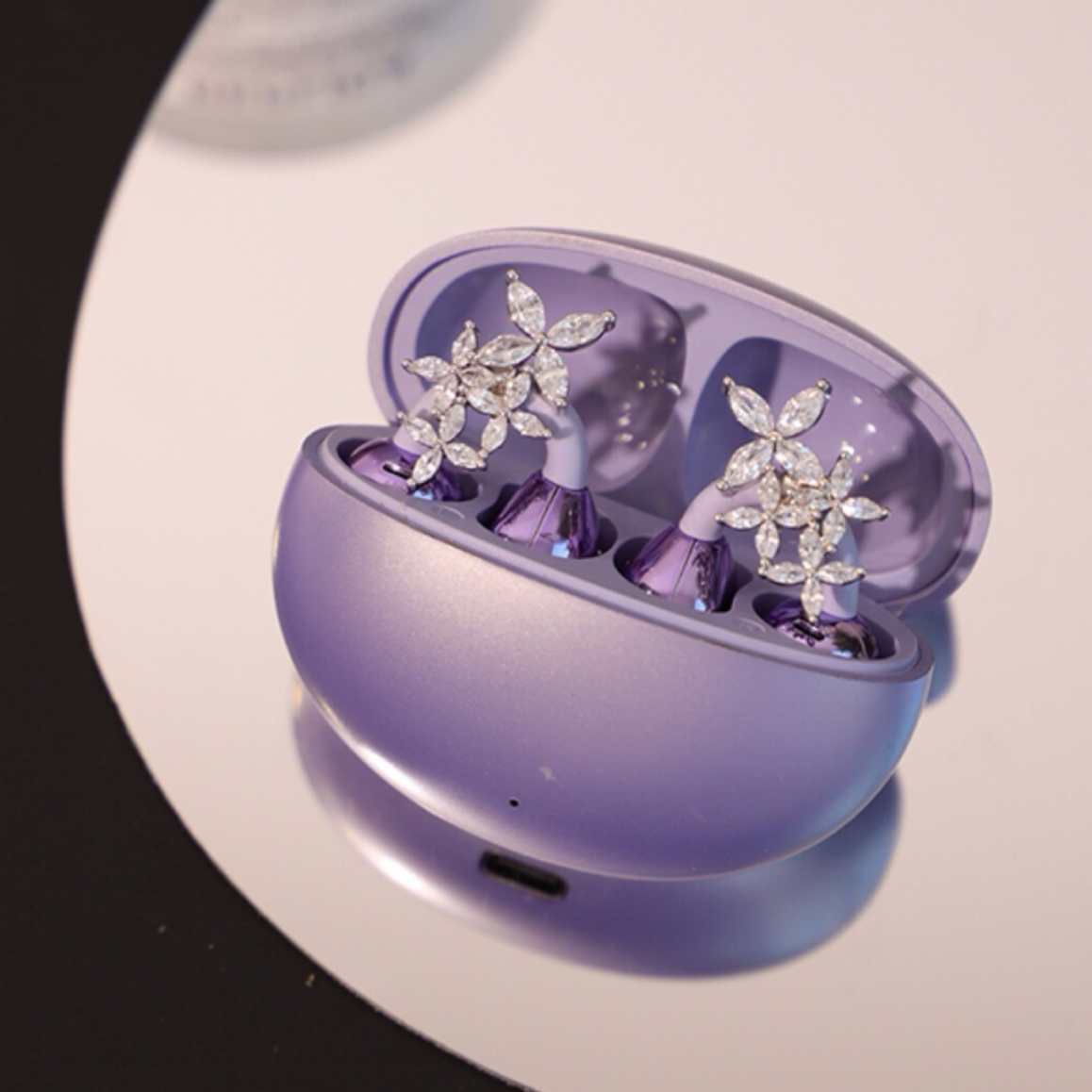 四朵钻花钻扣适用freeclip耳机耳夹式蓝牙耳机耳扣耳夹装饰可拆卸