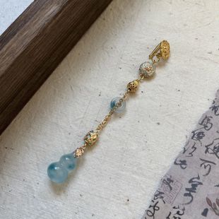 玉髓福禄葫芦旗袍压襟胸针汉服茶服配饰复古中国风女流苏挂件礼物