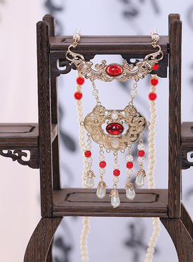 双牌璎珞项链｜汉服珍珠配饰