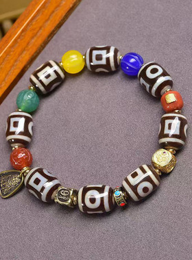 扎基拉姆藏传天方地圆天珠手串