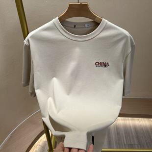 龙图案印花！凉感亲肤！品牌剪标夏季男士宽松版休闲圆领短袖T恤