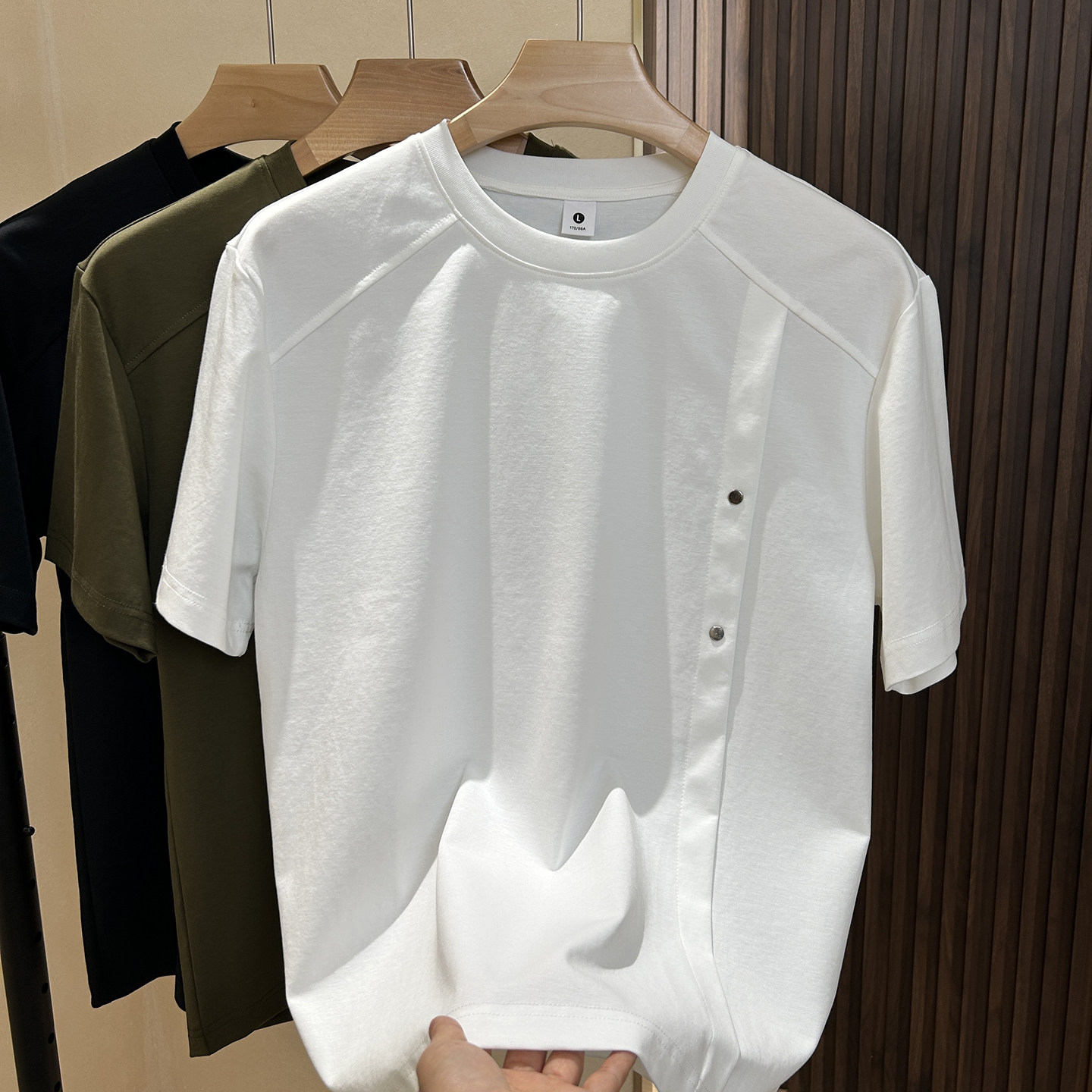 透气顺滑亲肤！设计师线！金属扣装饰！夏季男士休闲短袖TEE体恤