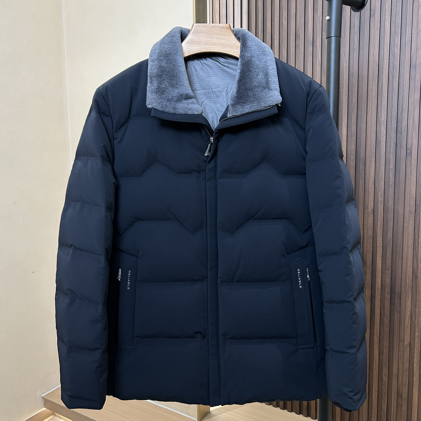 【H家】羊毛翻领+90鸭绒!千元品质!商务休闲中年男款剪标羽绒服