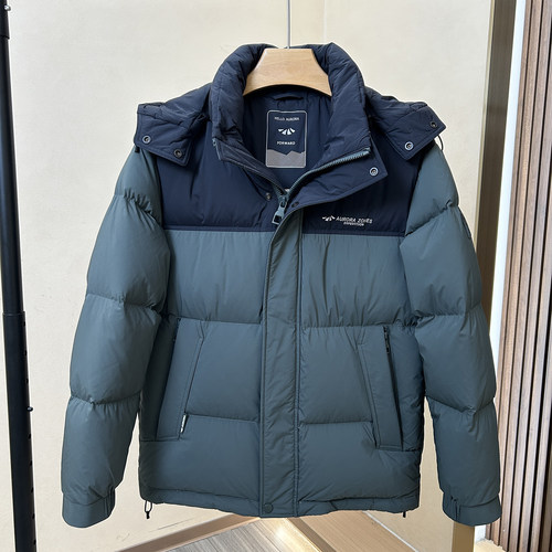 高蓬松95绒 一线品牌男装剪标冬季加厚保暖可脱卸帽三防羽绒服男