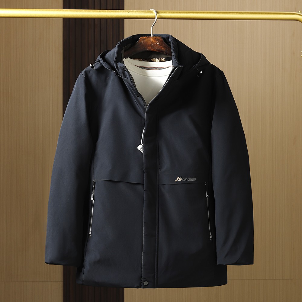 加厚仿水貂绒防风可脱卸帽棉衣男