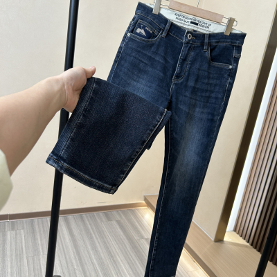 【H】云感纱线！加厚防风！品牌折扣剪标直筒修身弹力牛仔裤男款
