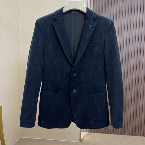 绒感弹力垂坠抗皱秋冬西服男外套