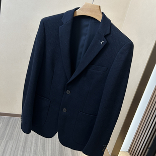 剪标牛货！立体提花！一线品牌剪标秋冬男士加厚商务行政西装外套