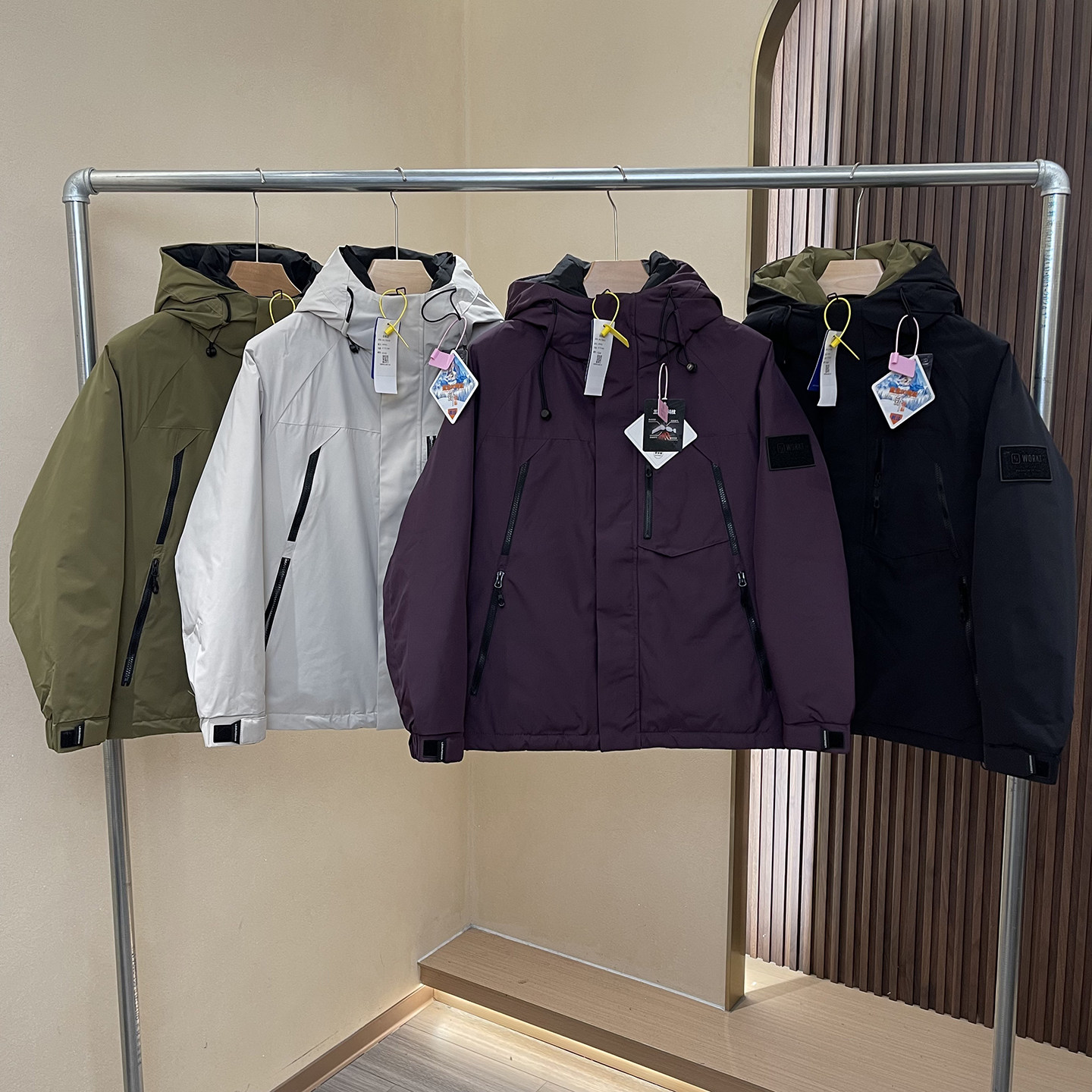 重磅高货！90鸭绒！冬季户外三防压胶加绒插肩袖软壳羽绒服外套男,男装,羽绒服,淘宝优惠券,粉丝福利购,淘宝优惠卷