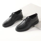 H系撤柜 男士 真皮软面青中年皮鞋 春夏秋季 新款 商务休闲皮鞋 男