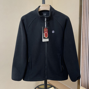 加厚立领保暖夹克插肩袖 男士 抓绒衣外套秋冬新品 400g双面摇粒绒