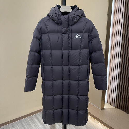 充绒近300克！东北过冬 情侣款90鸭绒轻暖户外防水连帽长款羽绒服