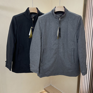 立领毛呢大衣男装 工厂清仓 中老年爸爸装 50羊毛 外套 加绒保暖