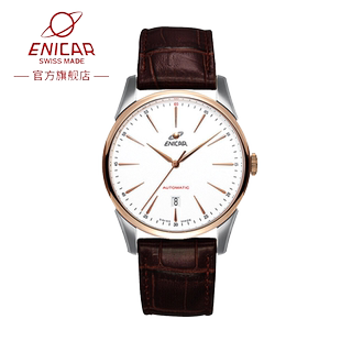 358MGZ Enicar英纳格手表男款 表红牌系列间金自动机械腕表1165