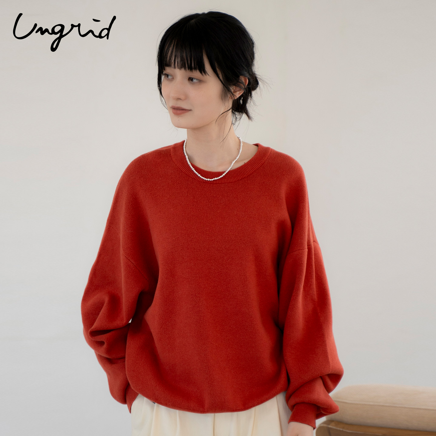 Ungrid25秋冬新品蝙蝠袖毛针织衫