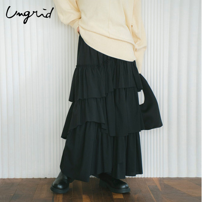 Ungrid26春季新品荷叶边半身裙