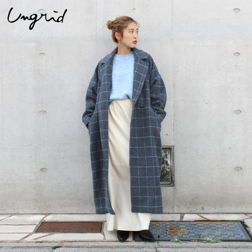 Ungrid廓形长款厚毛呢大衣