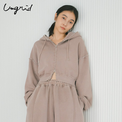 Ungrid26春季新品连帽卫衣开衫