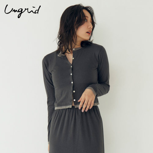 Ungrid毛针织开衫假两件