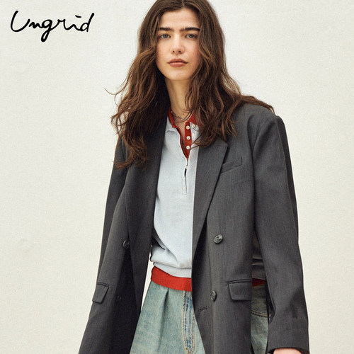 Ungrid经典平驳领廓形西装外套