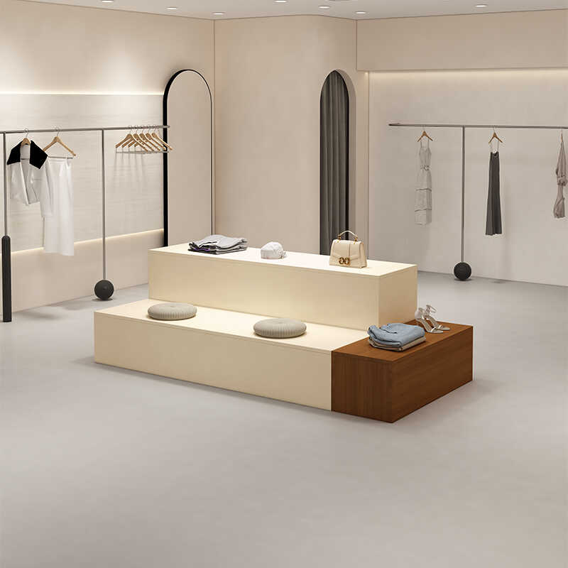 服装店中岛桌简约现代展示