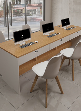 定制德佑贝壳链家房产中介办公桌职员桌23人员工位图文门店桌子