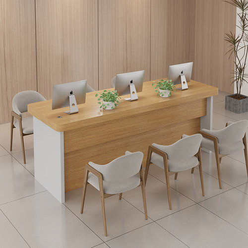 房地产中介门店德佑前台桌免费设计定制加盟标准双三人位前台桌椅