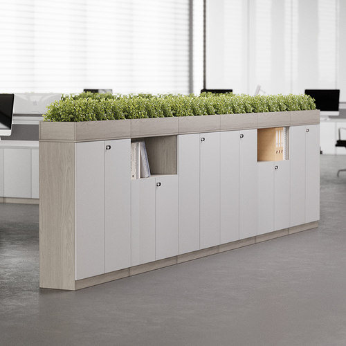 办公区隔断柜花槽柜办公室文件柜矮柜储物柜档案柜资料柜桌边