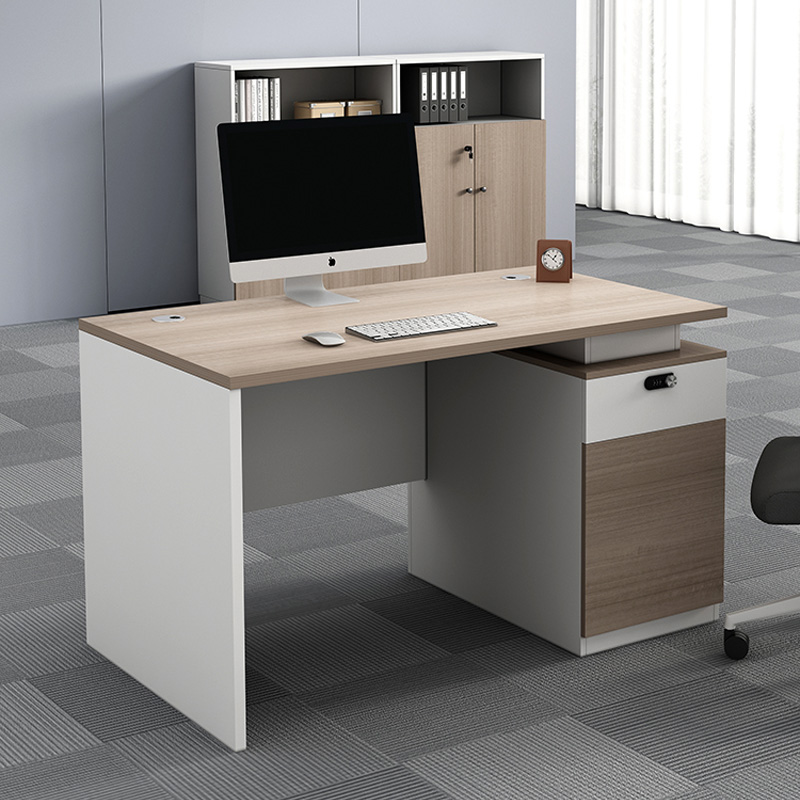 单人位办公桌椅组合简约现代办公室1.2米电脑桌职员桌员工位1.4米