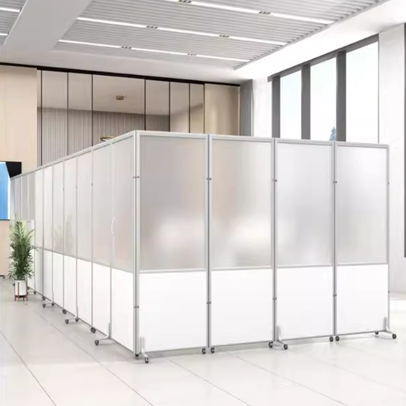 办公室可折叠移动屏风隔断墙工厂车间活动隔仓库墙板简易推拉隔板